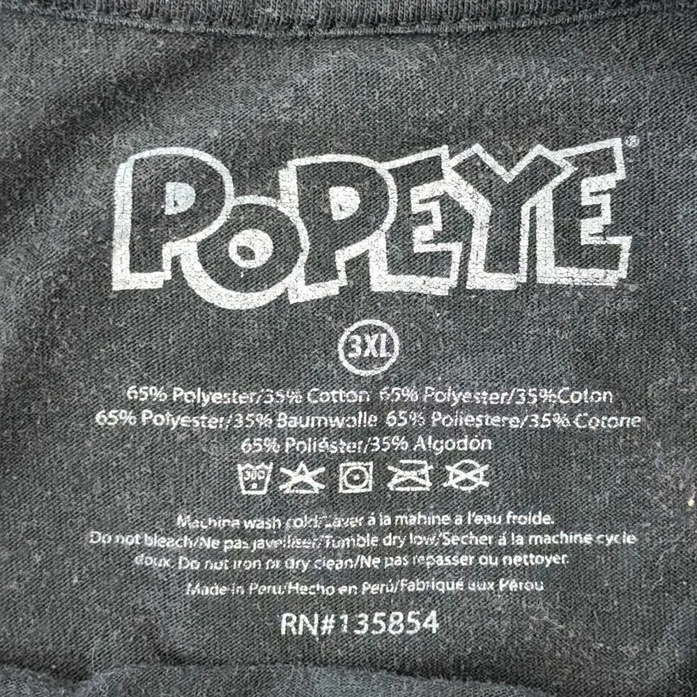 Dr Popeye Graffiti Graphic T-Shirt Men's Tattooed Popeye Beast King 3XL